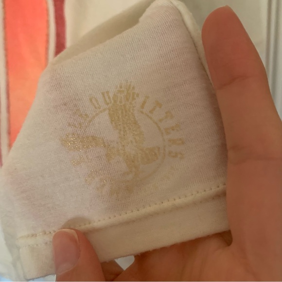 Y2K AEO White 77 Jersey V-Neck Vintage Tee - Picture 5 of 7